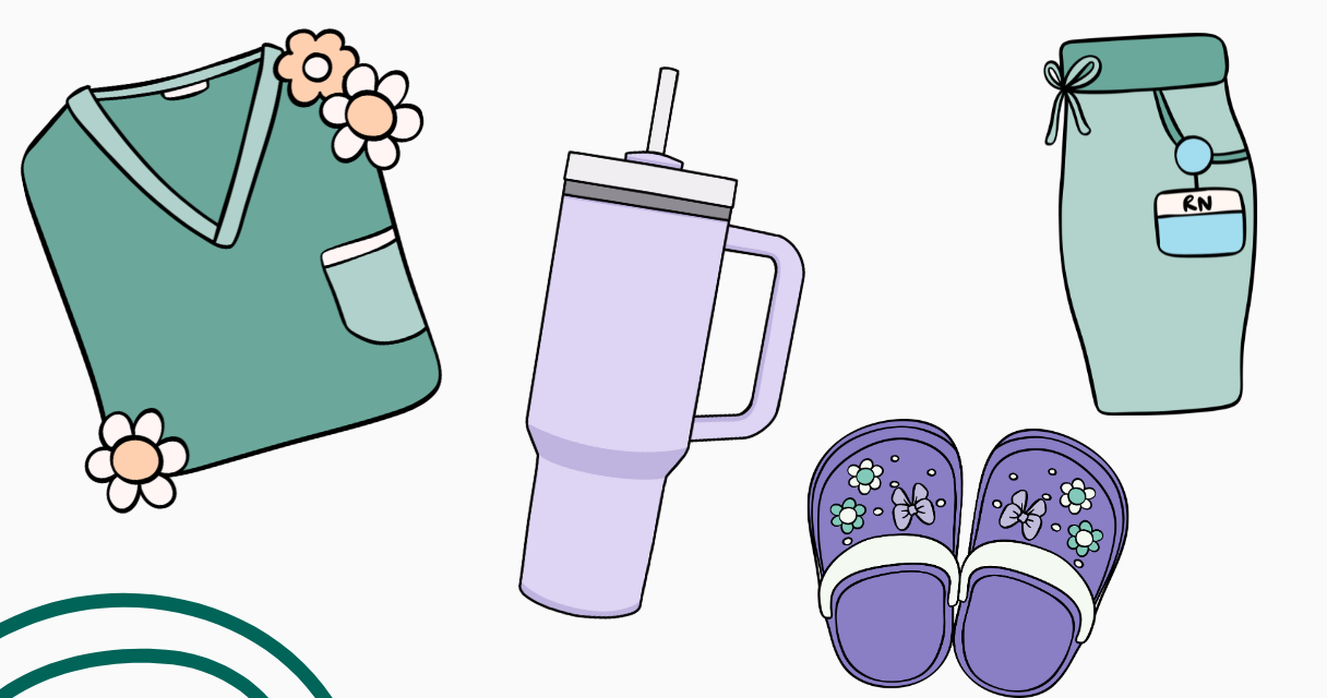 Stanley, crocs, figs dupes for nurses